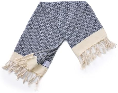 BAY LAUREL Turkish Hand Towel – Pack of 2 | Soft & Absorbent Decorative Towels for Bathroom, Hand, Face, Hair, Gym, Yoga, SPA, Kitchen & Tea | Boho Decor (Navy, Diamond 15x26 Inches (Set of 2) - Image 5