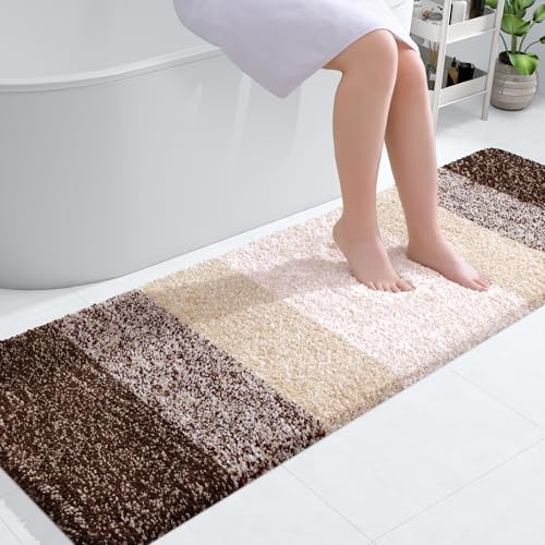 OLANLY Bathroom Runner Rug 59x20, Extra Soft Absorbent Microfiber Bath Rugs by OLANLY