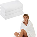 31"x71" Sauna Blanket Insert 3 Pack Machine Washable Blanket Towel Insert Super Absorbent Towel for Infrared Sauna Blankets (3, White)