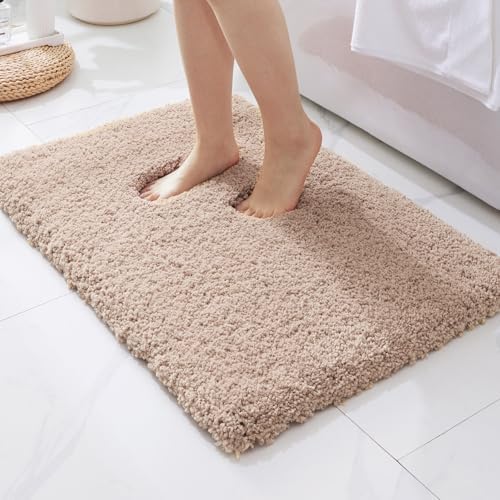 ILANGO Bathroom Rugs 24" × 17", Extra Soft Absorbent Microfiber Bath Rugs by ILANGO