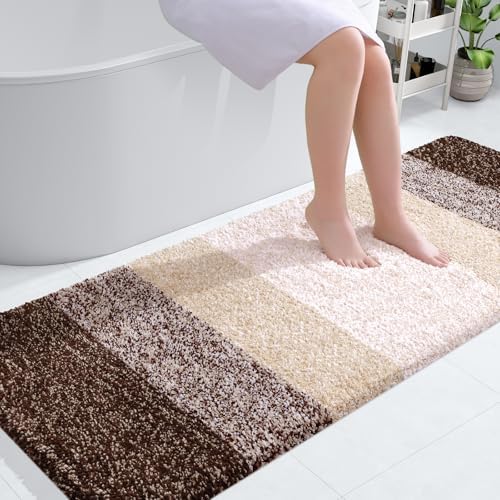 OLANLY Bathroom Runner Rug 59x24, Extra Soft Absorbent Microfiber Bath Rugs by OLANLY