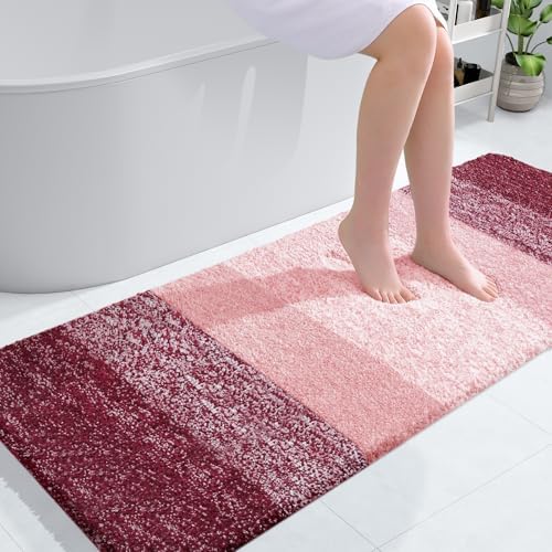OLANLY Bathroom Runner Rug 54x24, Extra Soft Absorbent Microfiber Bath Rugs by OLANLY