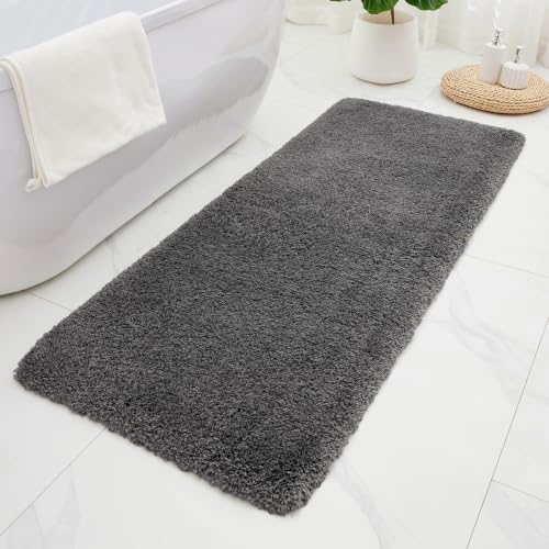 ILANGO Bathroom Rugs 48" × 24", Extra Soft Absorbent Microfiber Bath Rugs by ILANGO