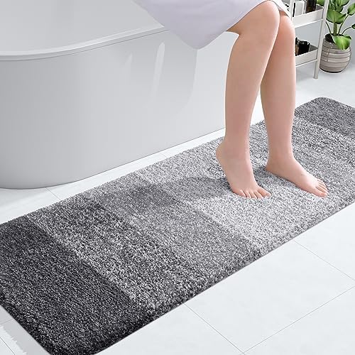 OLANLY Bathroom Runner Rug 59x20, Extra Soft Absorbent Microfiber Bath Rugs by OLANLY