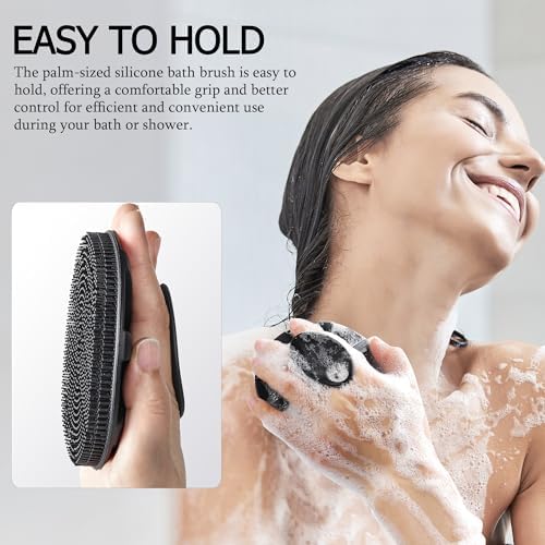 INNERNEED Food-Grade Soft Silicone Body Scrubber Brush, Silver Zinc Infused - Image 3