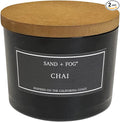 Sand + Fog Scented Candle - Chai – Additional Scents and Sizes – 100% Cotton Lead-Free Wick - Luxury Air Freshening Jar Candles - Perfect Home Decor – 12oz