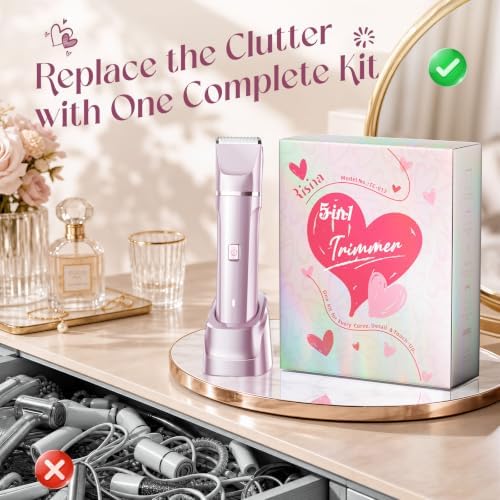 Risina 5-in-1 Bikini Trimmer for Women, Self Care Gifts, Full Body Shaver - Image 6