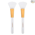 LORMAY Jelly Brush | 2 Pcs Silicone Face Mask Brushes | Mask Application Tool for Even Coverage | Skincare Enhancer | Durable Silicone | Easy to Clean | All Skin Types (Fan-shaped Head)
