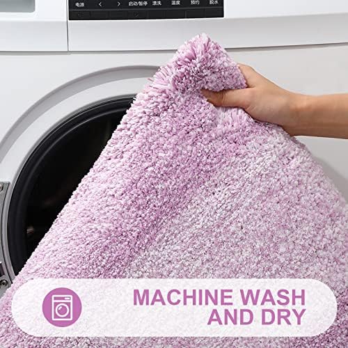OLANLY Luxury Toilet Rugs U-Shaped 24x24, Soft Absorbent Microfiber Mat - Image 5
