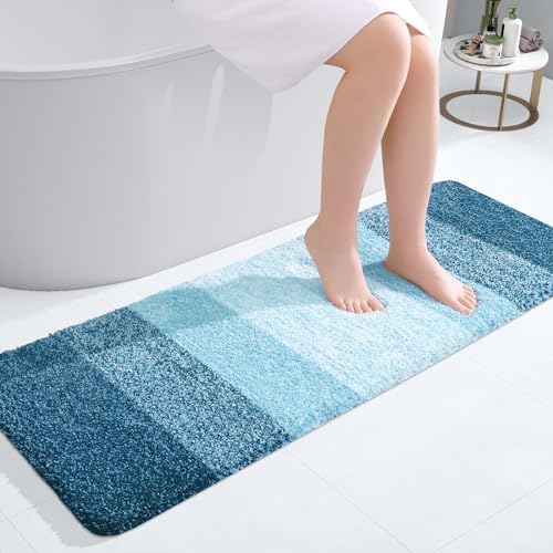 OLANLY Bathroom Runner Rug 47x17, Extra Soft Absorbent Microfiber Bath Rugs by OLANLY