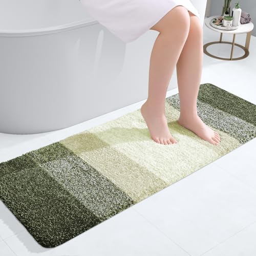 OLANLY Bathroom Runner Rug 47x17, Extra Soft Absorbent Microfiber Bath Rugs by OLANLY