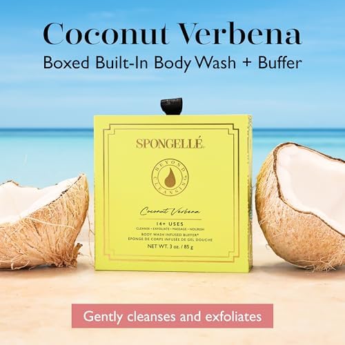 Spongellé Boxed Flower Shower Body Wash Infused Buffer, Coconut Verbena - Image 2