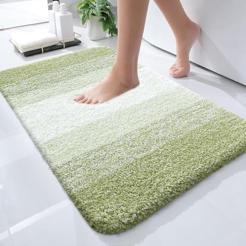 OLANLY Small Bathroom Rugs 24x16, Extra Soft Absorbent Microfiber Bath Rugs by OLANLY