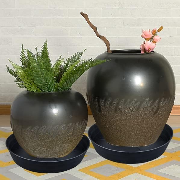 LWALRS Plant Saucer 18 Inch, Extra Large Planter Saucer 4 Pack, Plastic Plant Saucers for Indoors and Outdoors, Plant Pot Saucers, Drainage Tray for 16, 17, 18 in Planters