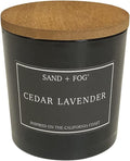 Sand + Fog Scented Candles - Cedar Lavender - Additional Scents and Sizes - 3 Wicks 100% Cotton Lead-Free - Luxury Air Freshening Jar Candles - Perfect Home Decor - 21 oz
