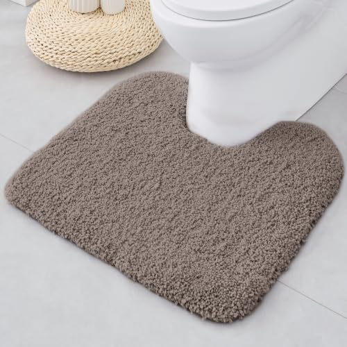 ILANGO Toilet Rugs U Shaped 22" × 24",Soft Absorbent Microfiber Bath Rugs by ILANGO
