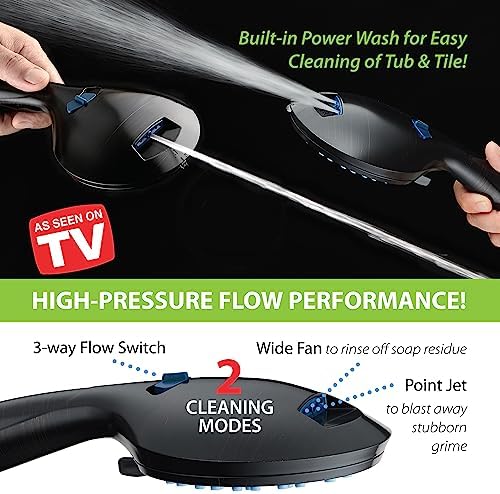 AquaCare 8-mode High Pressure Handheld Shower Head with 2-mode Power Wash - Image 5