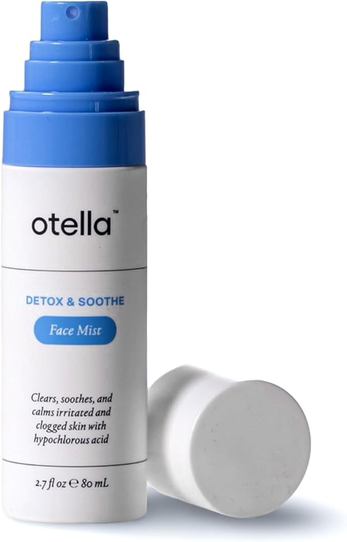 Otella Detox & Soothe Face Mist with Hypochlorous Acid .02% | 2.7 oz | Helps Reduce Redness, Irritation, Breakouts | Rosacea, Eczema, Sensitive-Skin Safe | Barrier Protecting & Skin Cleansing Toner