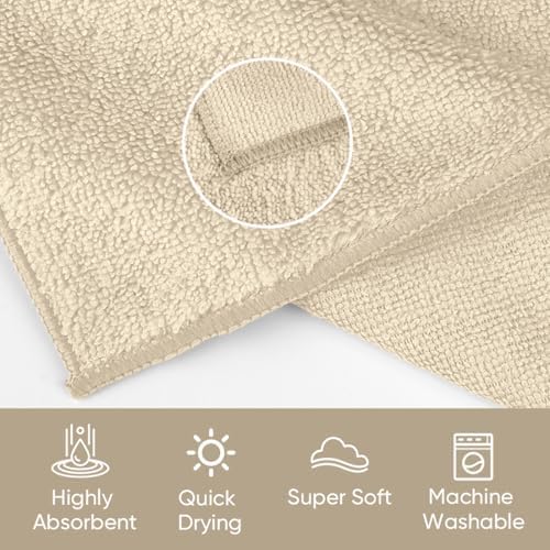 HOMEXCEL Washcloths 24PK, Ultra Soft&Highly Absorbent Face Towels, 12X12 in - Image 3