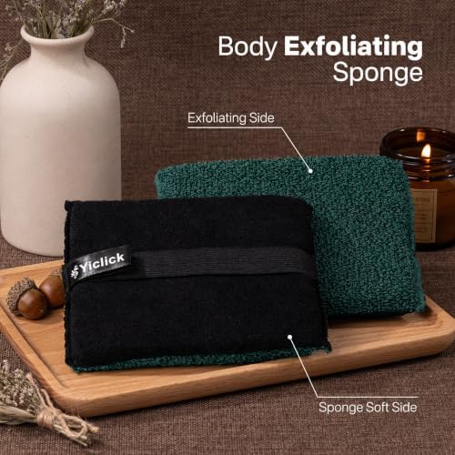 Exfoliating Body Scrubber (2 Pack), Body Scrubber Exfoliator, Exfoliating Sponge for Shower Bath, Shower Loofah Luffa Lufa with Handle for Men Women, Dead Skin Exfoliator for Body Scrub - Image 2
