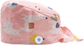 Gourd-Shaped Working Cap with Button, Adjustable Tie Back Hat Sweatband Hair Cover for Women Men, Multiple Color