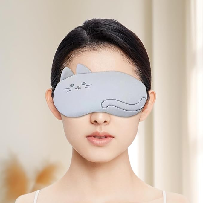 PERFECTSIGHT Cute Sleep Eye Masks (Grey Cat)