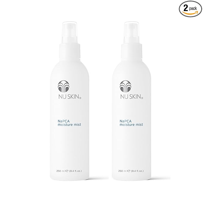 Nu Skin NaPCA Moisture Mist | Revitalizing Moisturizer & Cooling Mist with Hyaluronic Acid | Hydrating Spray for Face, Body & Hair | Sodium PCA for All Skin Types | 8.4 fl. oz. | 2 Pack