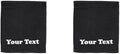 Personalize Your Towels with Custom Embroidery: Names, Monograms, and Initials. Perfect for Bathroom, Spa, Gym, Shower, Kids, Adults, Pool, Travel, Gifts, 2-Piece Wash Cloths Set - Black