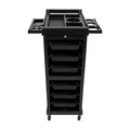 Beauty Rolling Trolley Cart Equipment Mobile Salon Spa Service Cart with 6 Drawers Lockable Hair Storage Cabinet Barber Organizer Station Hairstylist Trolley for Beauty Tattoo Hairdressing