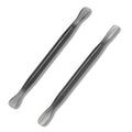2Pcs Plastic Cuticle Pusher, Dual-end Dead Skin Nail Pusher, Gentle Plastic Pusher, Gel Polish Remover Tool, Manicure and Pedicure Tool, Black