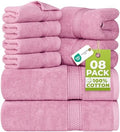 Utopia Towels 8 Piece Majestic Plush Luxury Towel Set, Cotton, Pink by UTOPIATOWELS