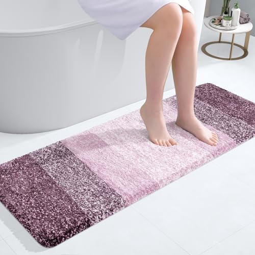 OLANLY Bathroom Runner Rug 47x17, Extra Soft Absorbent Microfiber Bath Rugs by OLANLY