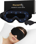 MagnetRX® Magnetic Sleeping Mask – Effective Magnetotherapy Magnetic Sleep Masks for Men & Women with 11 Neodymium Magnets – 100% Blackout Sleep Mask for Deep Relaxation, Travel & Meditation