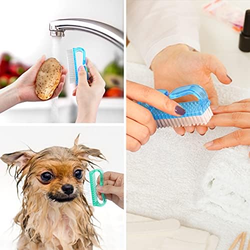 Larbois Handle Grip Nail Brush, Hand Fingernail Brush Cleaner Scrubbing Kit Pedicure for Toes and Nails Men Women (4 Pack) - Image 6