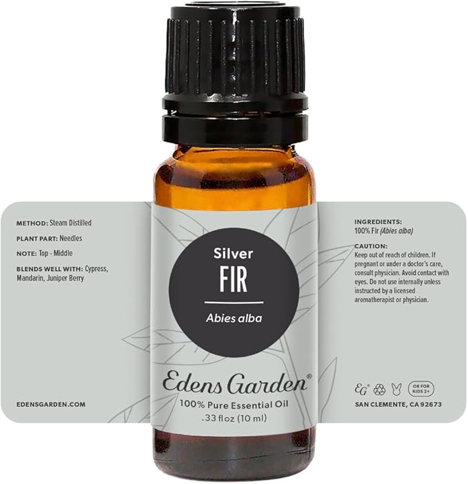 Edens Garden Fir- Silver Essential Oil- 100% Pure Premium Grade, Undiluted, Natural, Therapeutic, Aromatherapy, The Best for Diffuser, Candle, Laundry, Humidifiers 10 ml (.33 fl oz)