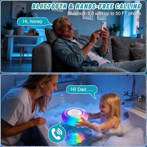 2 Pack Floating Pool Lights with Bluetooth Pool Speaker - Image 5