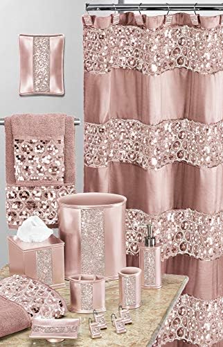 Zahari Home Sinatra Modern Bathroom Towel Set 3 Piece Towel Blush Bath Towel, Hand Towel and Wash Towel Luxury Contemporary Bling Blush Bath Towel Sets Soft Plush and Highly Absorbent - Image 7