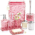 9-Piece Pink Bathroom Accessories Set Complete with 4 Gallon Trash Can by Unknown