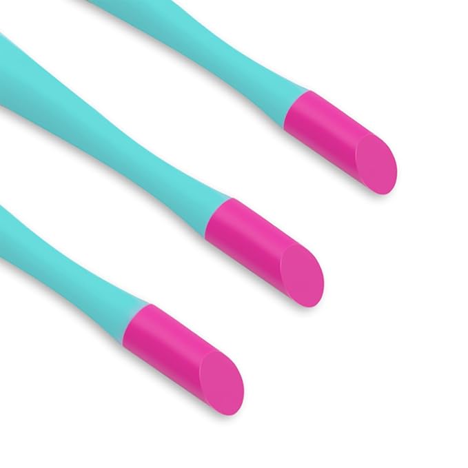 IVON 3pcs Cuticle Trimmer Pusher, Rubber Tip Soft on Nail Bed