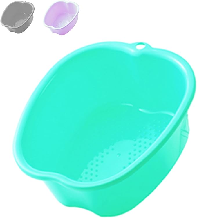 AXLOFO® Foot Soaking Bath Basin, Large Plastic Foot Soaking Tub, Feet Massage Feet Bath Bucket, Great for Getting the Dead/Old Skin Off Your Foots (lvbasin)