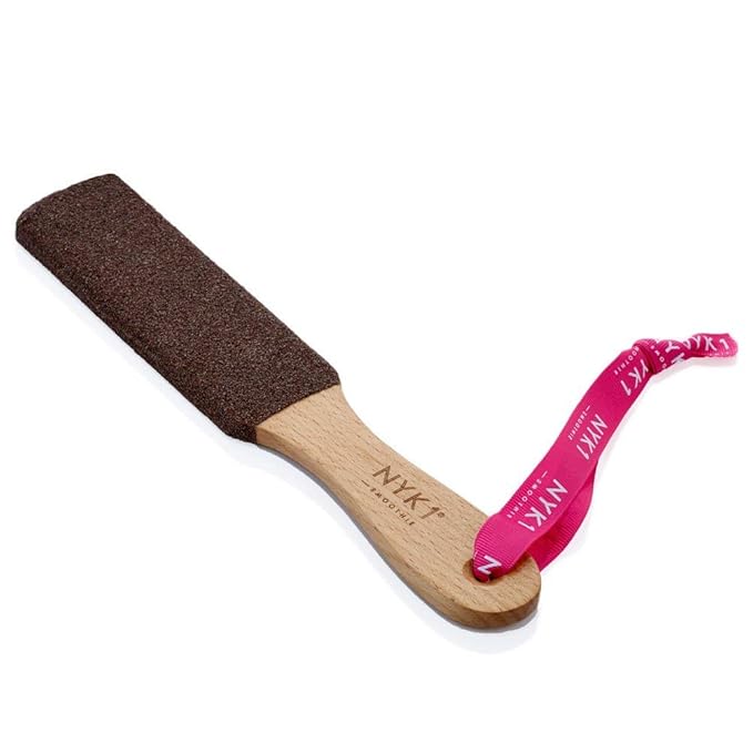 NYK1 Smoothie Foot File Natural Curved Wood, Eliminates Dry Scratchy Hardened Dead Skin Instantly, Pedi File Foot Tool for Perfectly Soft Velvety Smooth Pedicure Finish Great Gift or Add on Item