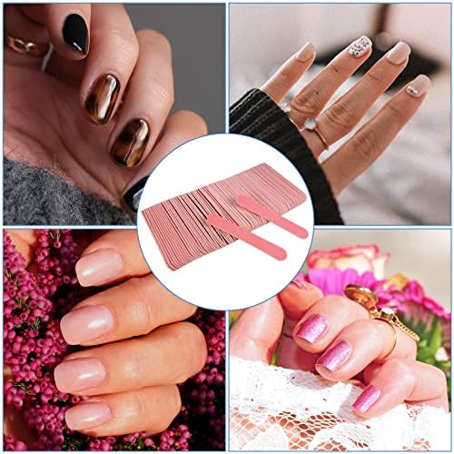 Mini Nail Files Bulk (100 Pcs), Double Sided Emery Board Nail File for Nature Nails, Manicure Tool Set Disposable Colorful Nail File for Home Salon Use Travel Size Men Women Kids Wood Board - Image 6