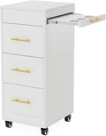 Wood Salon Trolley with Wheels - Mobile Storage Organizer for Hair Stylist, Barbershop & Spa