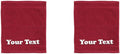 Personalize Your Towels with Custom Embroidery: Names, Monograms, and Initials. Perfect for Bathroom, Spa, Gym, Shower, Kids, Adults, Pool, Travel, Gifts, 2-Piece Wash Cloths Set - Burgundy