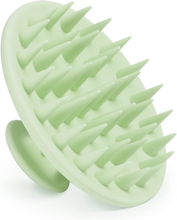 Meartchy Silicone Scalp Massager Shampoo Brush, Scalp Scrubber for Hair Growth (Grass Green)