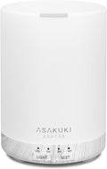 ASAKUKI Essential Oil Diffuser for Home, 300 ml Humidifier with Automatic Shut-Off, Quiet Aromatherapy Diffuser with 7 LED Lights for Living Room, Kitchen, Bedroom, Hotel, Gift for Mom - White Wood