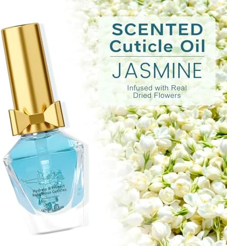Cuticle Oil, Cuticle Nail Oil Infused with Real Flowers, Jasmine 12ml - Image 2