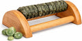 Natural Jade Foot Massager – Stress Relief, Muscle Relaxation and Improved Circulation – Wooden Foot Roller for Plantar Fasciitis, Neuropathy Pain and Deep Tissue Massage at Home