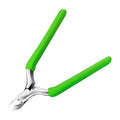 CGBE Cuticle Trimmer, 3/4 Jaw Extremely Sharp Cuticle Nippers, Professional Nail Cuticle Trimmer Tools, Non-Slip Silicone Handle Cuticle Clipper for Nail Care Pedicure Manicure Nail (Green)