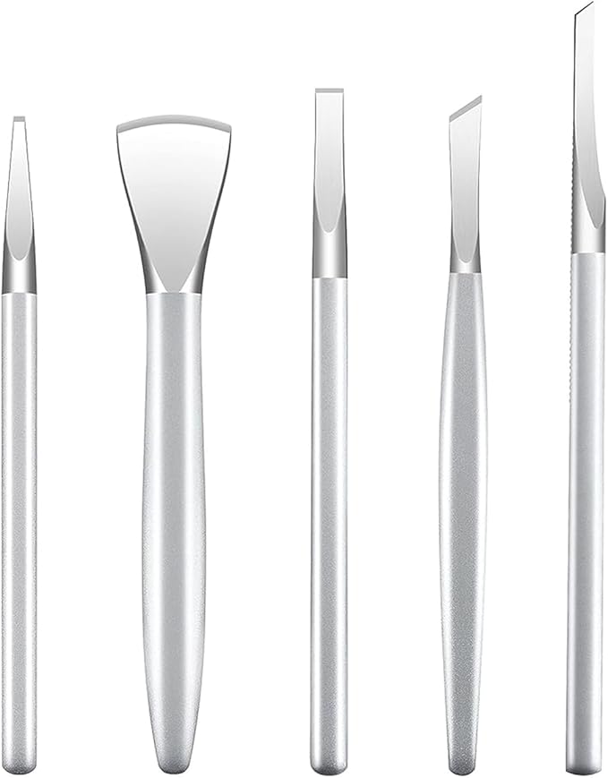 Manicure Set,Professional Pedicure Knife Set,Dead Skin Corn Foot Callus Remover Kit,Foot Care Tools for Travel or Home,Stainless Steel Foot File Rasp,Calluses Pusher (5 Pack)